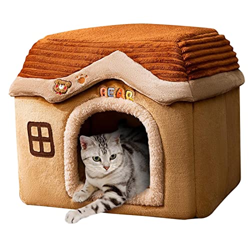 Aferzov Katzenbett | Einzigartiges Schloss-Katzenbett für Indoor-Katzen, weiches, warmes Haustier-Schlafnest, geschlossenes Katzenhaus, Haustierzubehör für kleine Haustiere, Katzen, Hunde von Aferzov