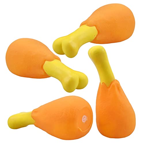 Beißspielzeug für Welpen,4 STÜCKE Hähnchenschenkel Kauspielzeug für Hunde, quietschende Spielzeuge zum Zahnen von Haustieren - Langlebiges interaktives Haustierspielzeug für die Mundgesundheit Aferzov von Aferzov