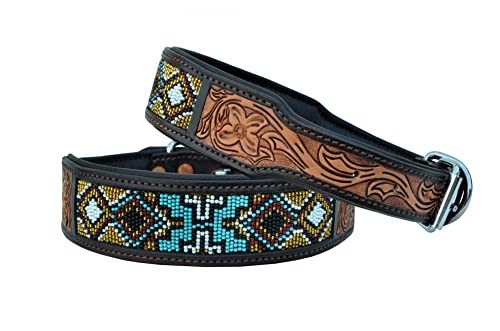 Affilare 10AB018 Hundehalsband, echtes Leder, handgearbeitet und gepolstert, Größe M, mittlere Kerbe bei 48,3 cm Affilare 10AB018 Hundehalsband, echtes Leder, handgearbeitet und gepolstert, Größe M, mittlere Kerbe bei 48,3 cm von Affilare