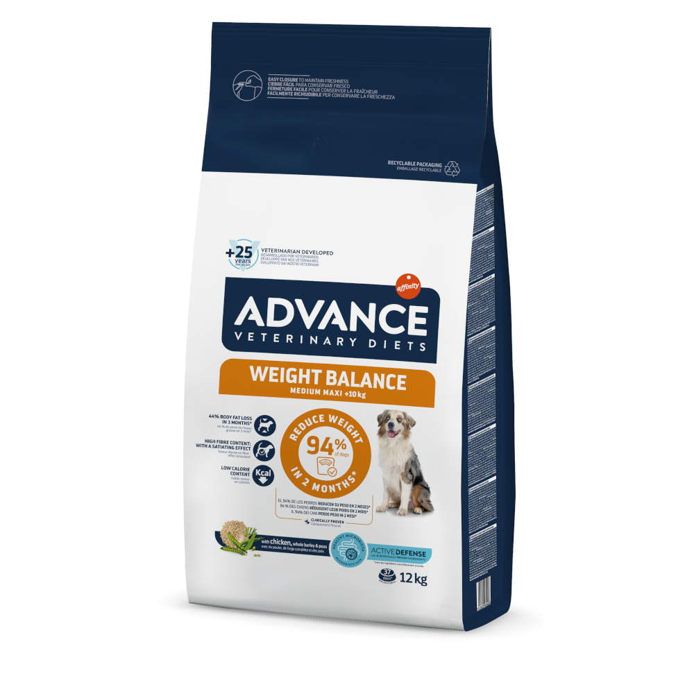 1 kg gratis! 12 kg Advance Veterinary Diets - Weight Balance Medium/Maxi von Affinity Advance Veterinary Diets