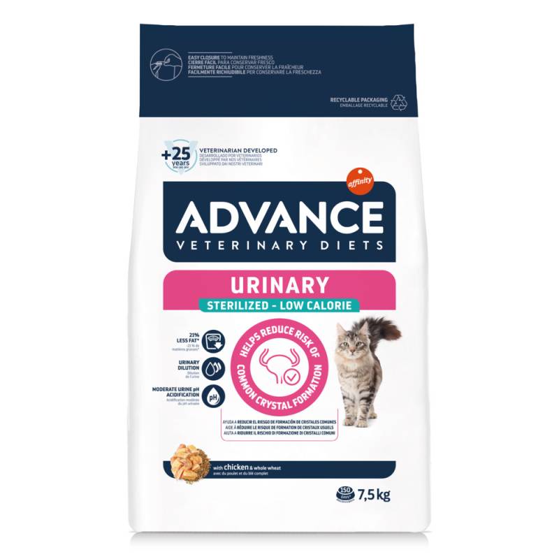 1 kg gratis! 7,5 kg / 8 kg Advance Veterinary Diets - Urinary Sterilized Low Calorie (7,5 kg) von Affinity Advance Veterinary Diets