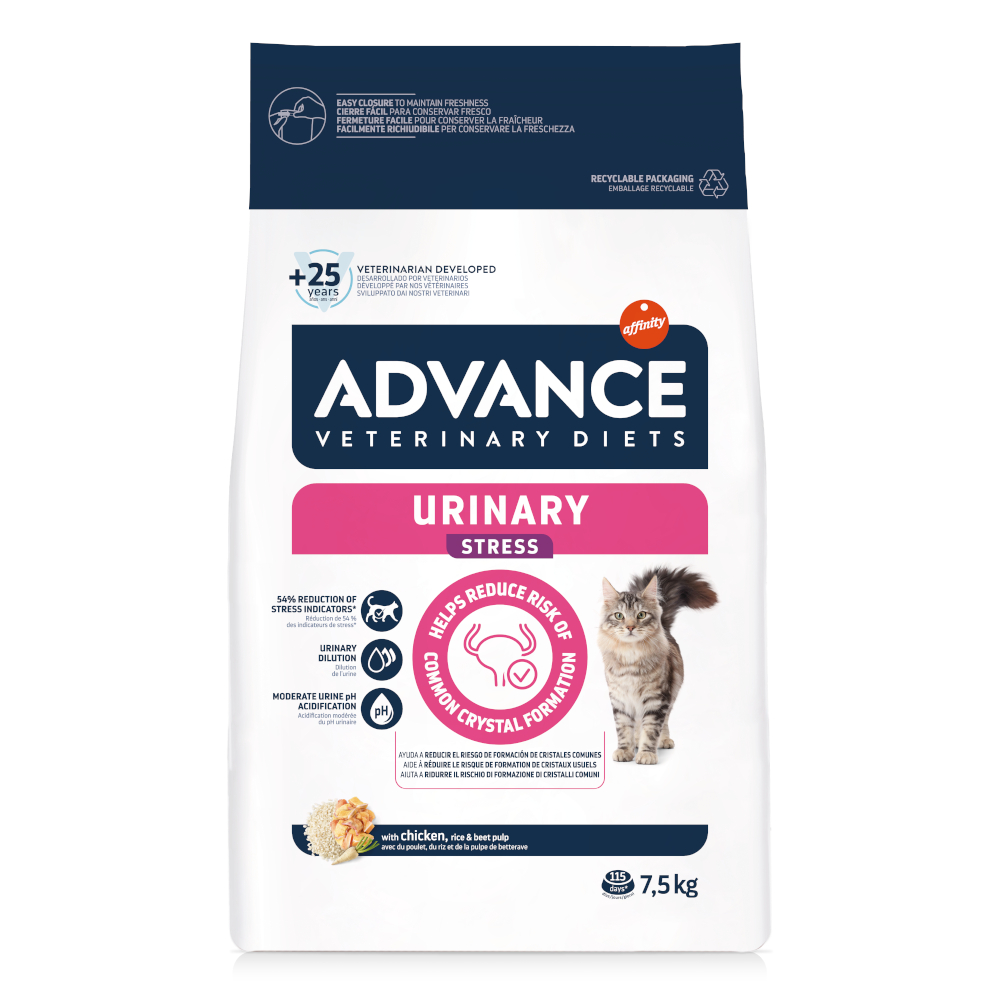 1 kg gratis! 7,5 kg / 8 kg Advance Veterinary Diets - Urinary Stress (7,5 kg) von Affinity Advance Veterinary Diets