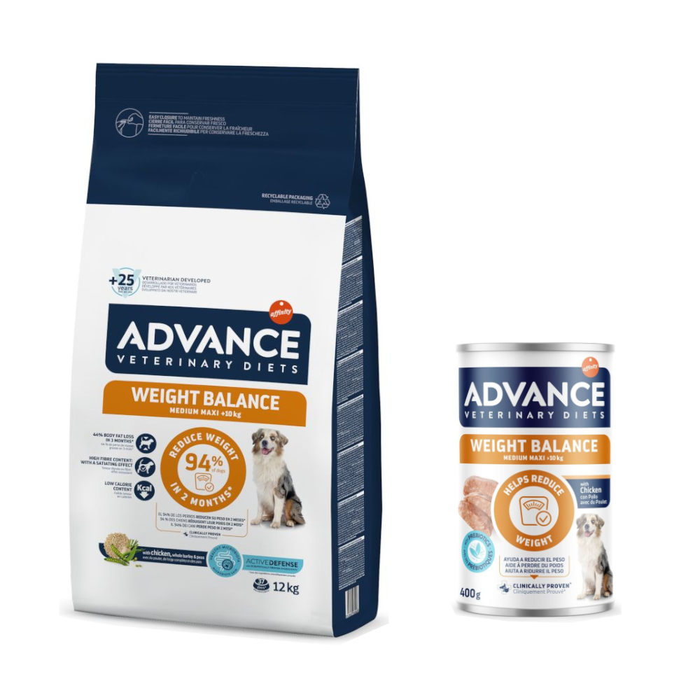 10 kg / 12 kg Advance Veterinary Diets + 400 g passendes Nassfutter zum Sonderpreis! - 12 kg Weight Balance Medium/Maxi + 400 g Weight Balance Medium/Max 10 kg / 12 kg Advance Veterinary Diets + 400 g passendes Nassfutter zum Sonderpreis! - 12 kg Weight Balance Medium/Maxi + 400 g Weight Balance Medium/Max von Affinity Advance Veterinary Diets