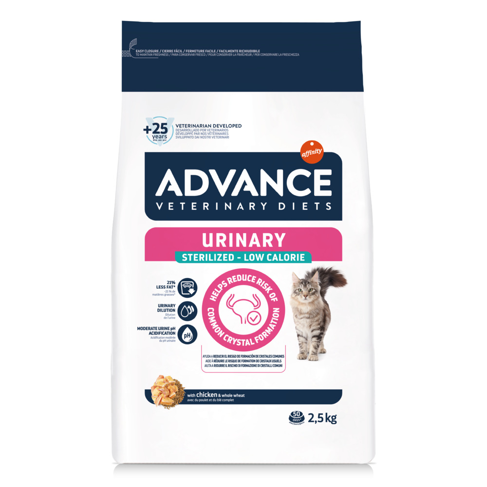 2 x Advance Veterinary Diets zum Sonderpreis! - Cat Urinary Sterilized Low Calorie (2 x 2,5 kg) von Affinity Advance Veterinary Diets