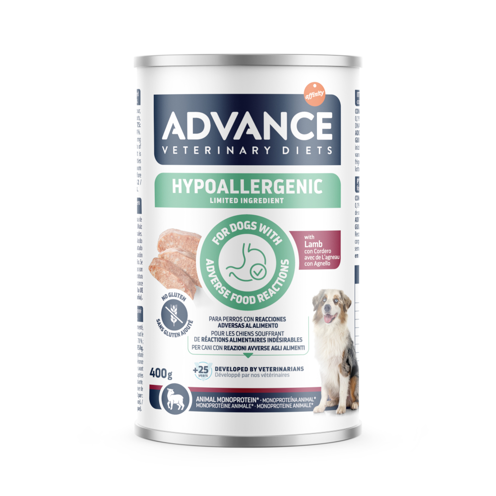 5 + 1 gratis! 6 x 400 g Advance Veterinary Diets Hypoallergenic - Lamm 5 + 1 gratis! 6 x 400 g Advance Veterinary Diets Hypoallergenic - Lamm von Affinity Advance Veterinary Diets
