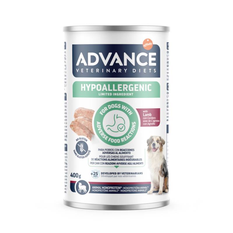 5 + 1 gratis! 6 x 400 g Advance Veterinary Diets Hypoallergenic - Lamm von Affinity Advance Veterinary Diets