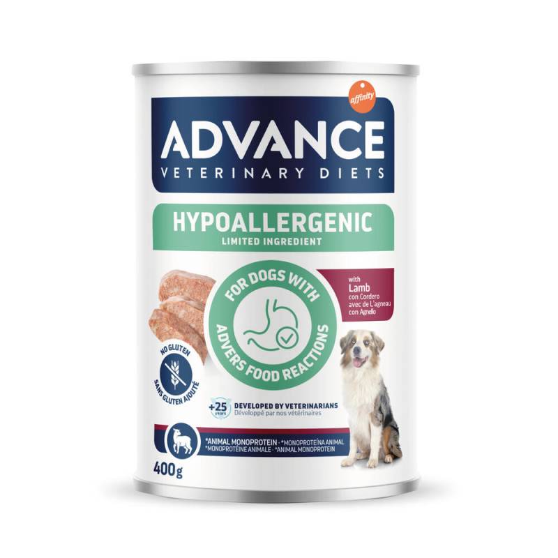 5 + 1 gratis! 6 x 400 g Advance Veterinary Diets - Hypoallergenic: Lamm von Affinity Advance Veterinary Diets