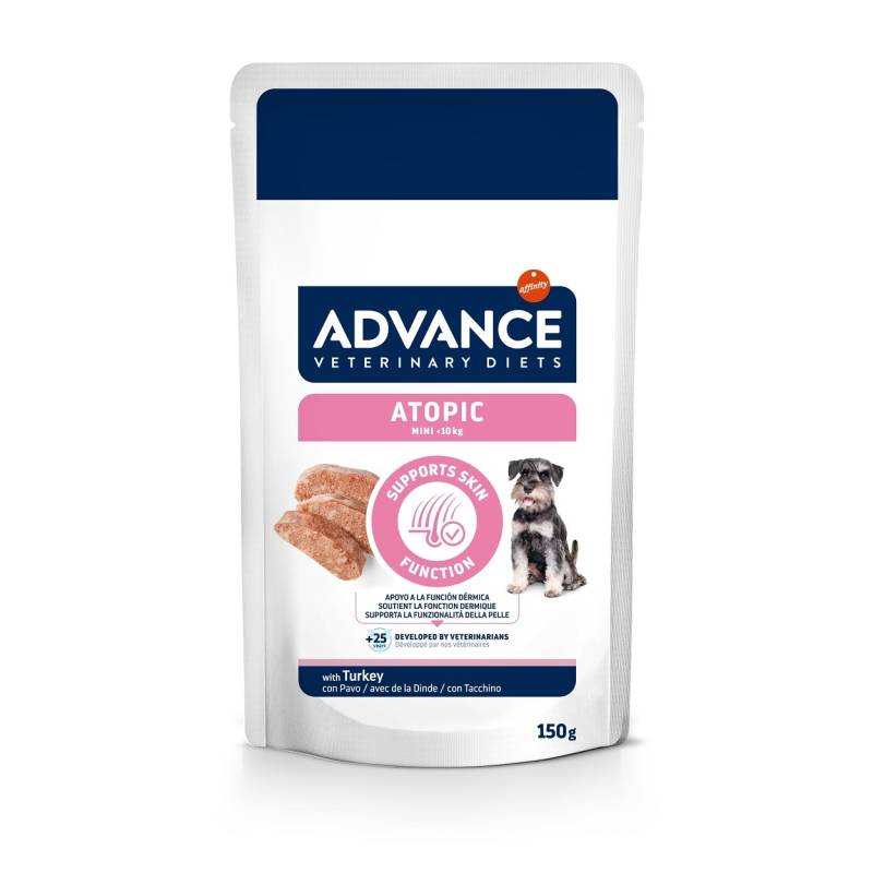 6 + 2 gratis! 8 x 150 g Advance Veterinary Diets Mini  - Atopic von Affinity Advance Veterinary Diets