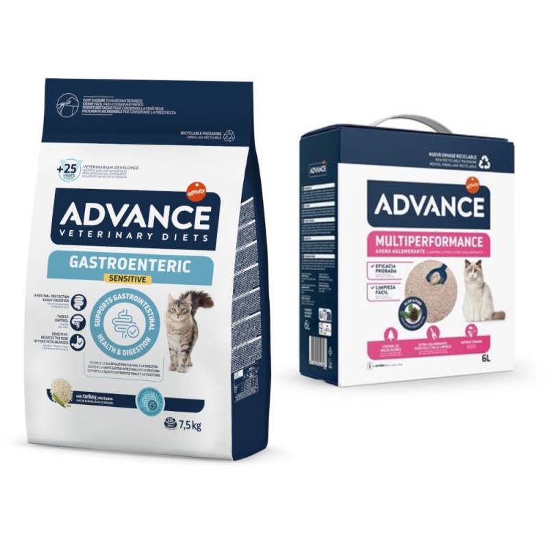 7,5 kg Advance Veterinary Diets + 6 l Arena Multiperformance Katzenstreu gratis! - Gastro Sensitive von Affinity Advance Veterinary Diets
