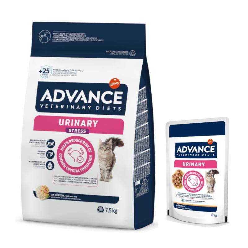 Advance Veterinary Diets Trockenfutter + 12 x 85 g Urinary Nassfutter zum Sonderpreis! - 7,5 kg Urinary Stress Advance Veterinary Diets Trockenfutter + 12 x 85 g Urinary Nassfutter zum Sonderpreis! - 7,5 kg Urinary Stress von Affinity Advance Veterinary Diets