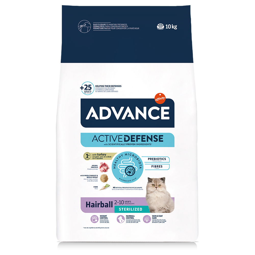 1 kg gratis! 10 kg Advance - Sterilized Hairball von Affinity Advance
