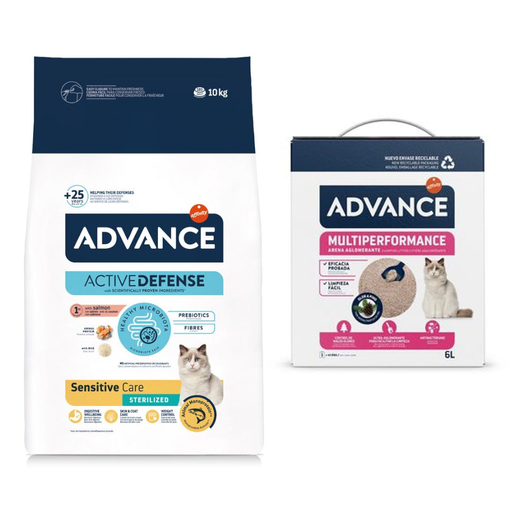 10 kg Advance Trockenfutter + 6 l Arena Multiperformance gratis! - Sterilized Sensitive von Affinity Advance