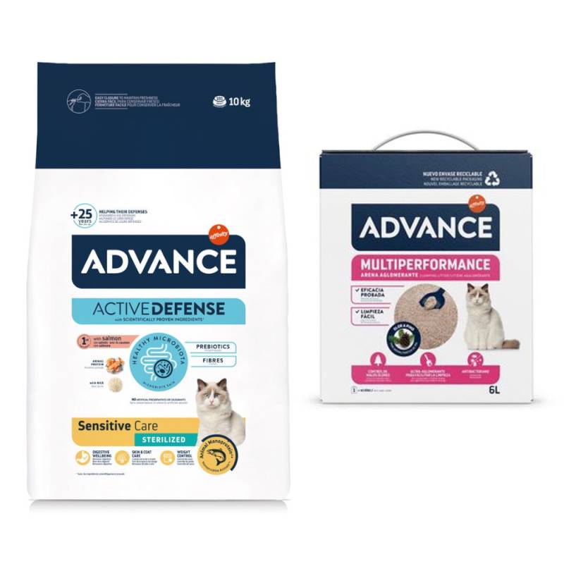 10 kg Advance Trockenfutter + 6 l Arena Multiperformance gratis! - Sterilized Sensitive 10 kg Advance Trockenfutter + 6 l Arena Multiperformance gratis! - Sterilized Sensitive von Affinity Advance