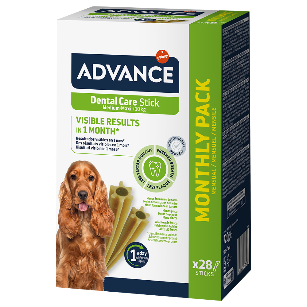 2 + 1 gratis! 3 x Advance - Dental Care Sticks Medium/Maxi 3 x 720 g von Affinity Advance