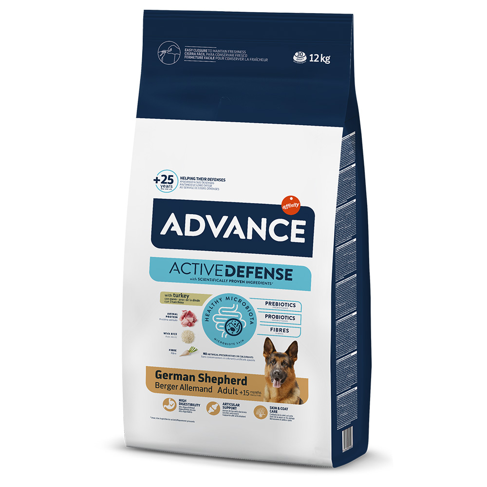 2 kg gratis! 12 kg Advance Trockenfutter - German Shepherd von Affinity Advance