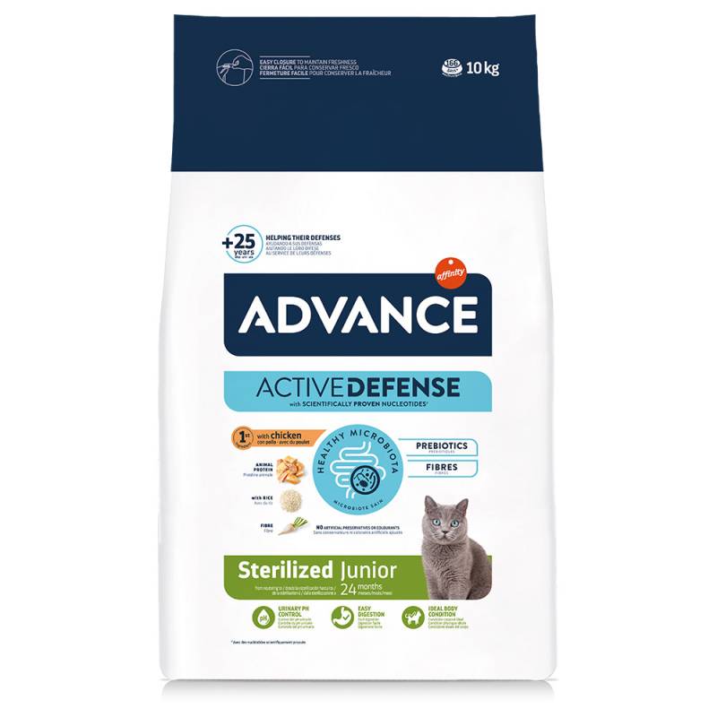 3 kg gratis! 10 kg /15 kg Advance - 10 kg Sterilized Junior mit Huhn von Affinity Advance