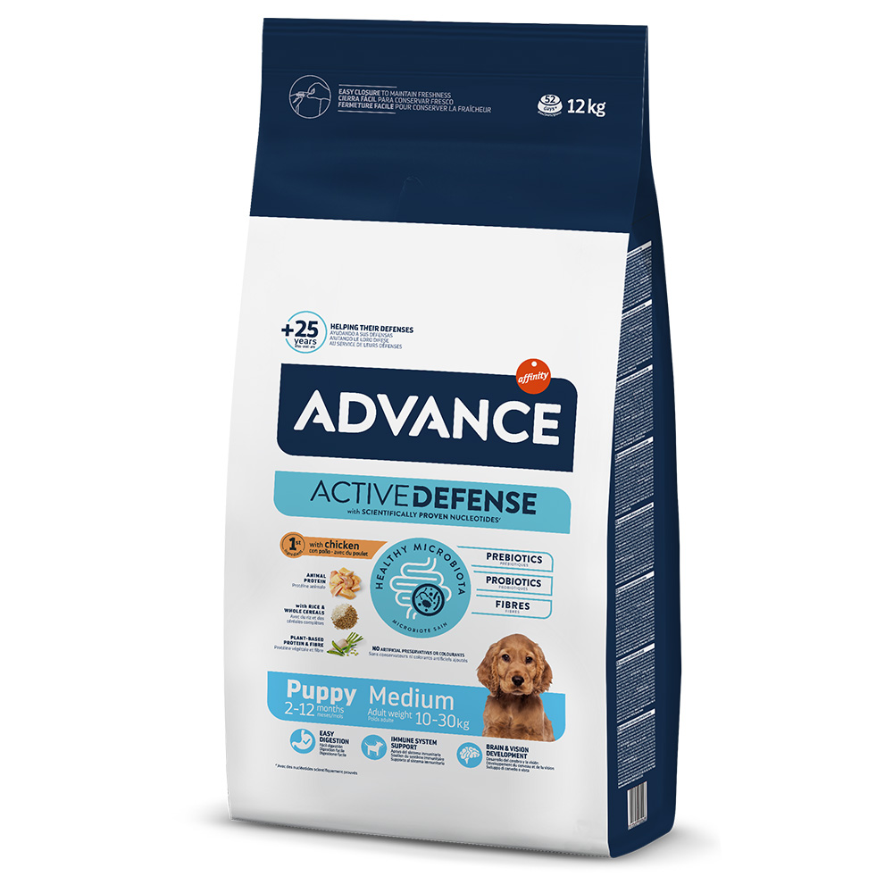 3 kg gratis! 12 kg / 14 kg / 18 kg Advance  - 12 kg Medium Puppy Protect von Affinity Advance
