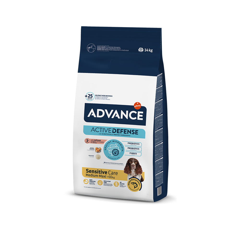 3 kg gratis! 12 kg / 14 kg / 18 kg Advance  - 14 kg Sensitive Adult Lachs & Reis von Affinity Advance