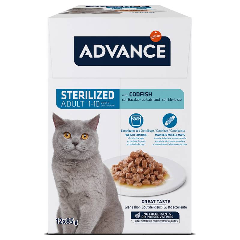 Advance Feline Sterilized Kabeljau - 12 x 85 g von Affinity Advance