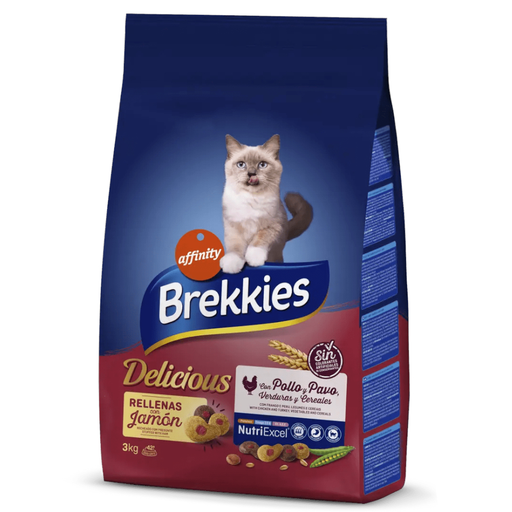 2 x Brekkies Trockenfutter zum Sonderpreis! - 2 x 3 kg Delicious Huhn, Truthahn & Gemüse von Affinity Brekkies