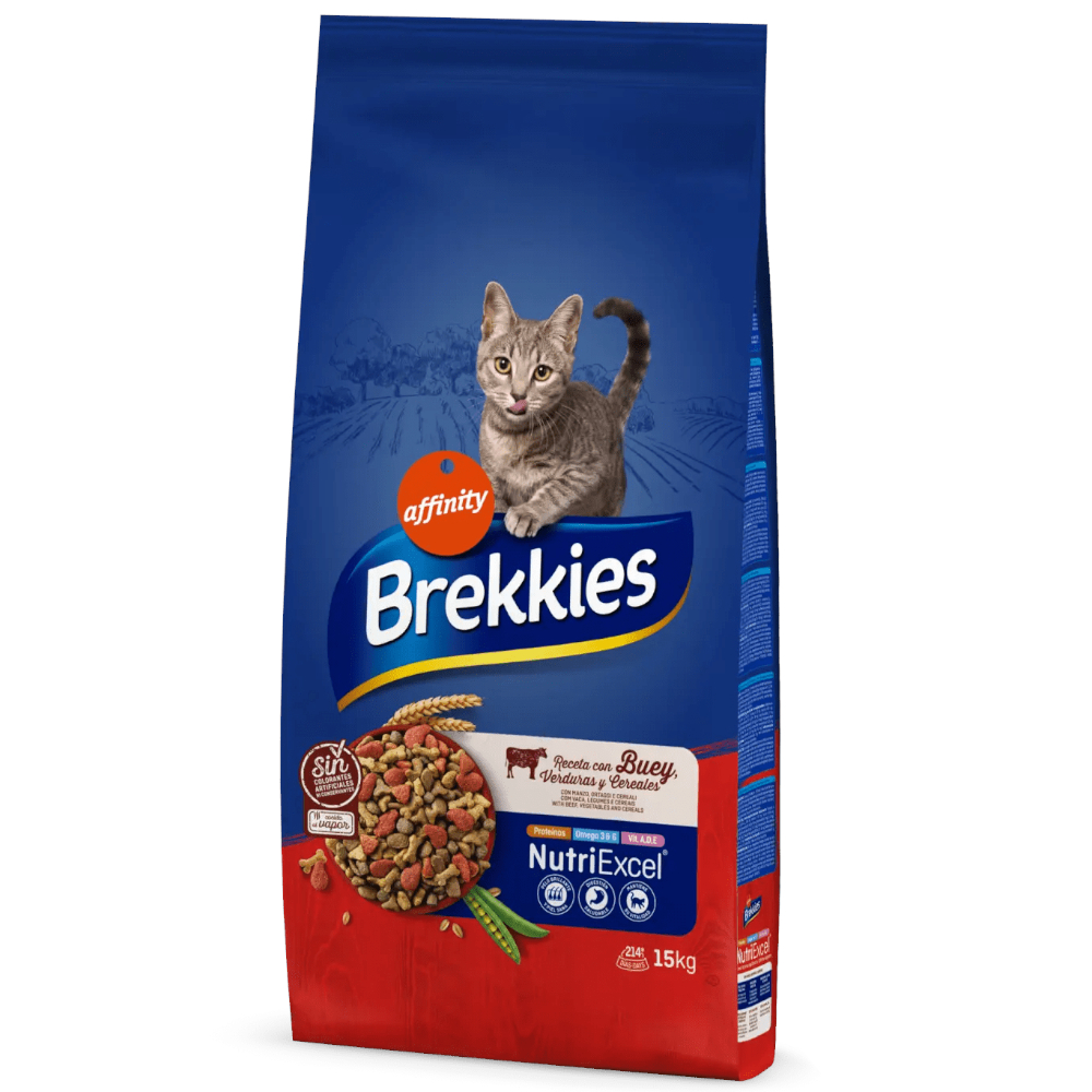 3 kg gratis! 15 kg Brekkies Trockenfutter - Rind von Affinity Brekkies