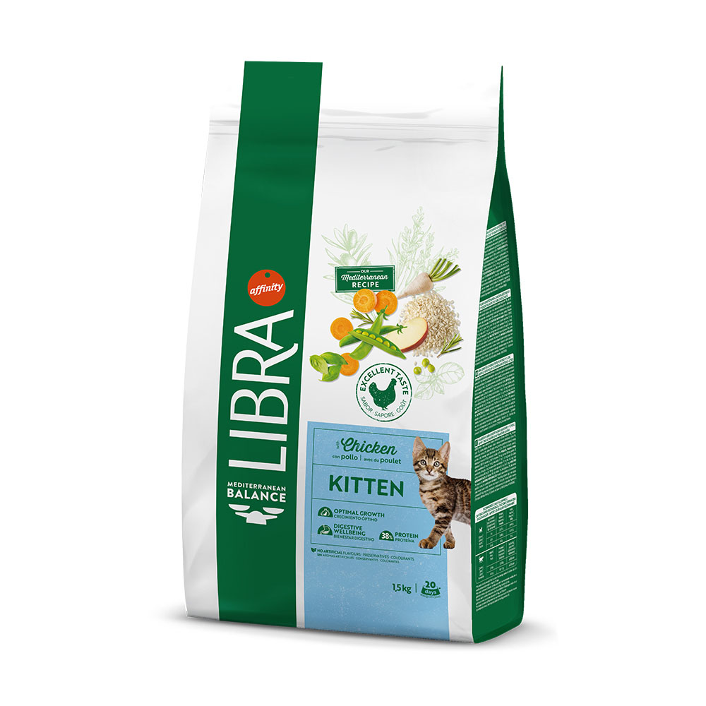 2 x 1,5 kg / 3 kg Libra Cat zum Sonderpreis! - 2 x 1,5 kg Kitten Huhn von Affinity Libra