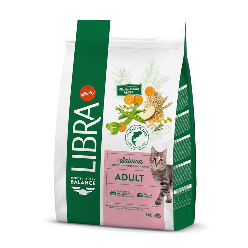 2 x 1,5 kg / 3 kg Libra Cat zum Sonderpreis! - 2 x 3 kg Adult Lachs von Affinity Libra