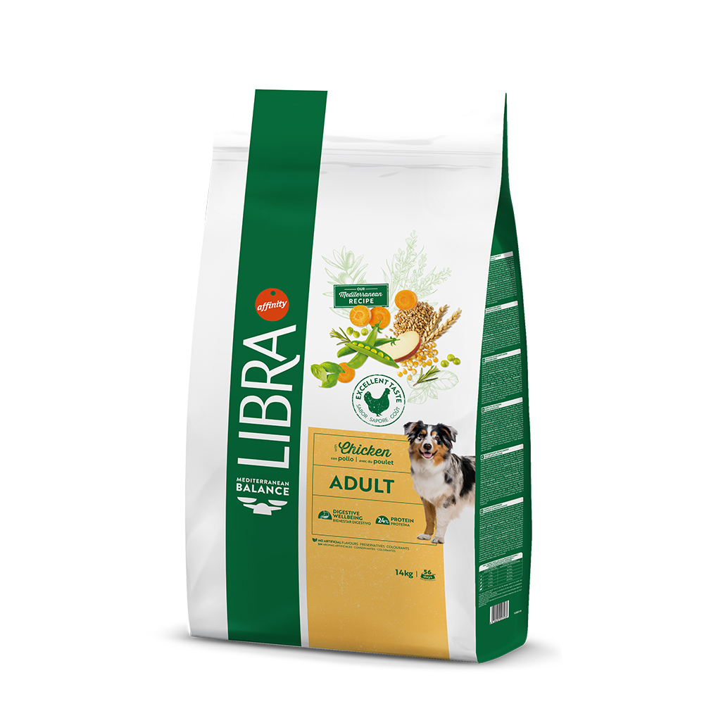 2 x 12 kg / 14 kg Libra Trockenfutter zum Sonderpreis! - Adult Huhn (2 x 14 kg) von Affinity Libra
