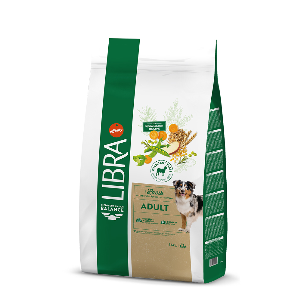 2 x 12 kg / 14 kg Libra Trockenfutter zum Sonderpreis! - Adult Lamm (2 x 14 kg) von Affinity Libra