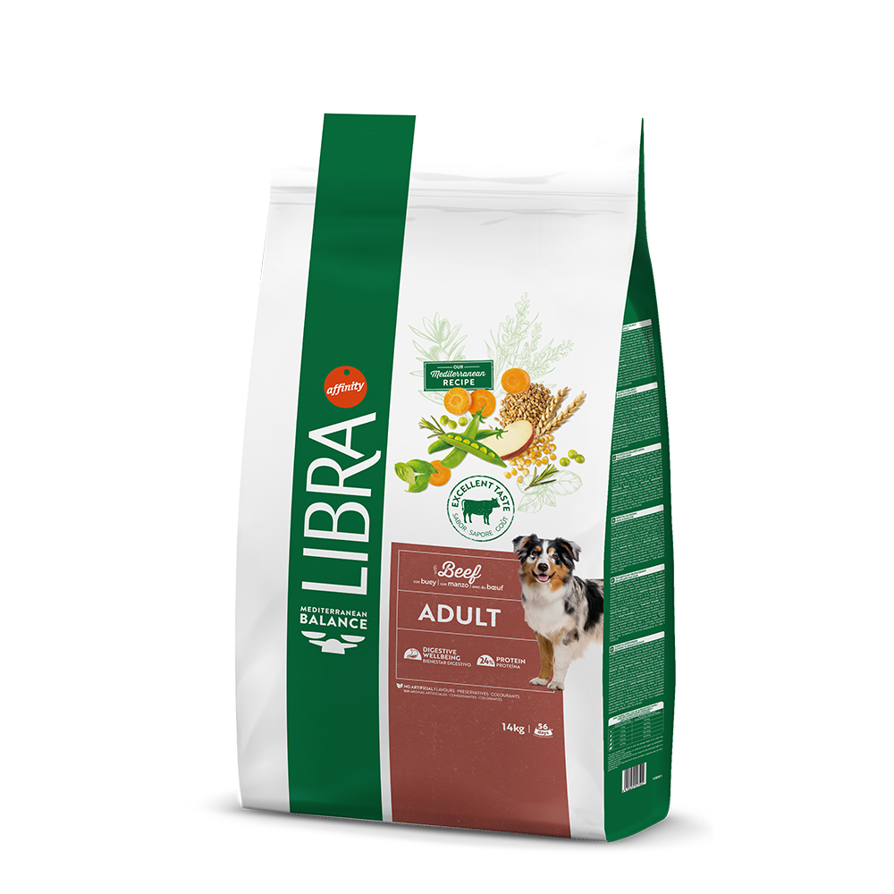 2 x 12 kg / 14 kg Libra Trockenfutter zum Sonderpreis! - Adult Rind (2 x 14 kg) von Affinity Libra
