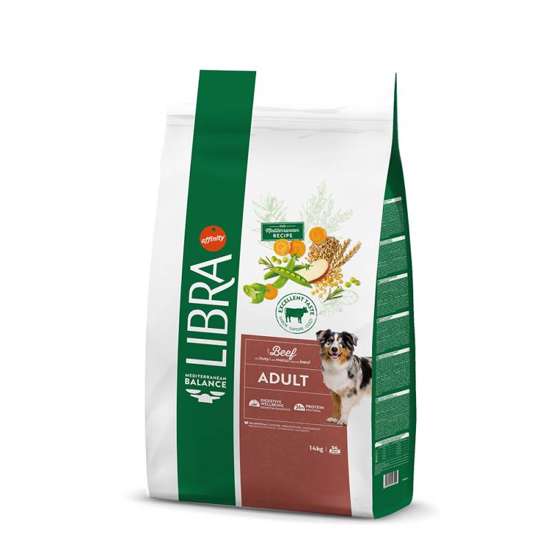 2 x 12 kg / 14 kg Libra Trockenfutter zum Sonderpreis! - Adult Rind (2 x 14 kg) von Affinity Libra