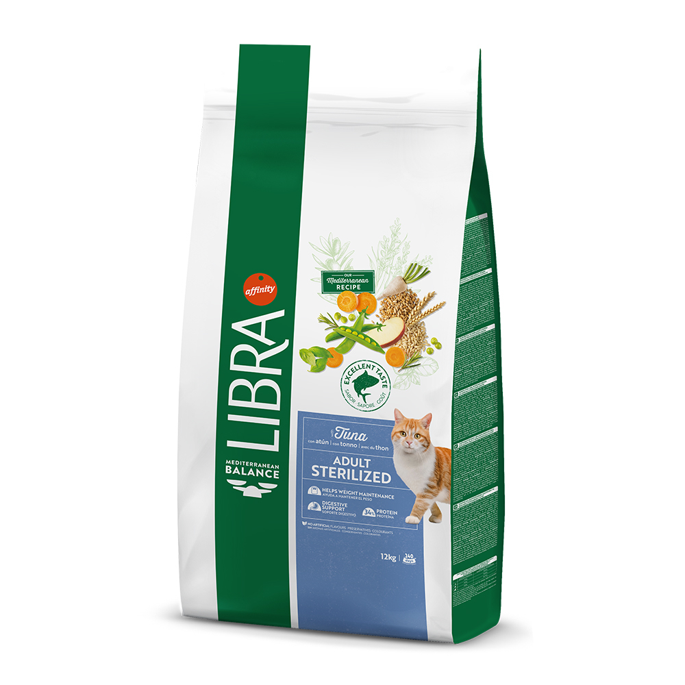 2 x 12 kg Libra Cat Adult zum Sonderpreis! - Sterilized Thunfisch von Affinity Libra