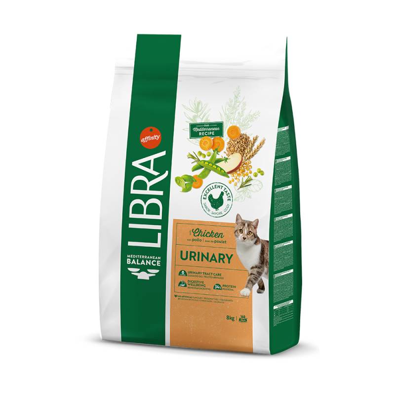 2 x Libra Cat Adult zum Sonderpreis! - Urinary Huhn (2 x 8 kg) von Affinity Libra
