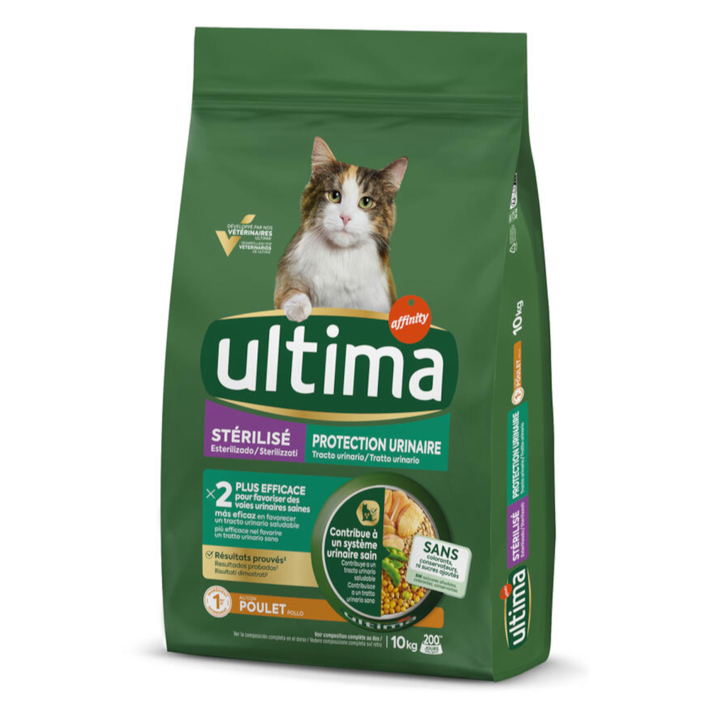 1,5 kg / 2 kg gratis! 7,5 kg / 10 kg Ultima - 10 kg Sterilized Urinary Huhn von Affinity Ultima
