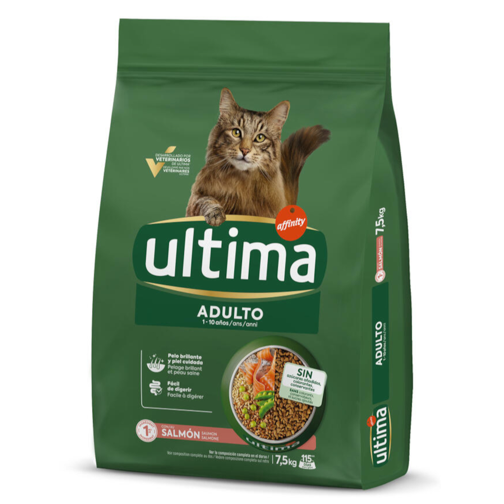 1 kg gratis! 7,5 kg Ultima Trockenfutter - Adult Lachs von Affinity Ultima