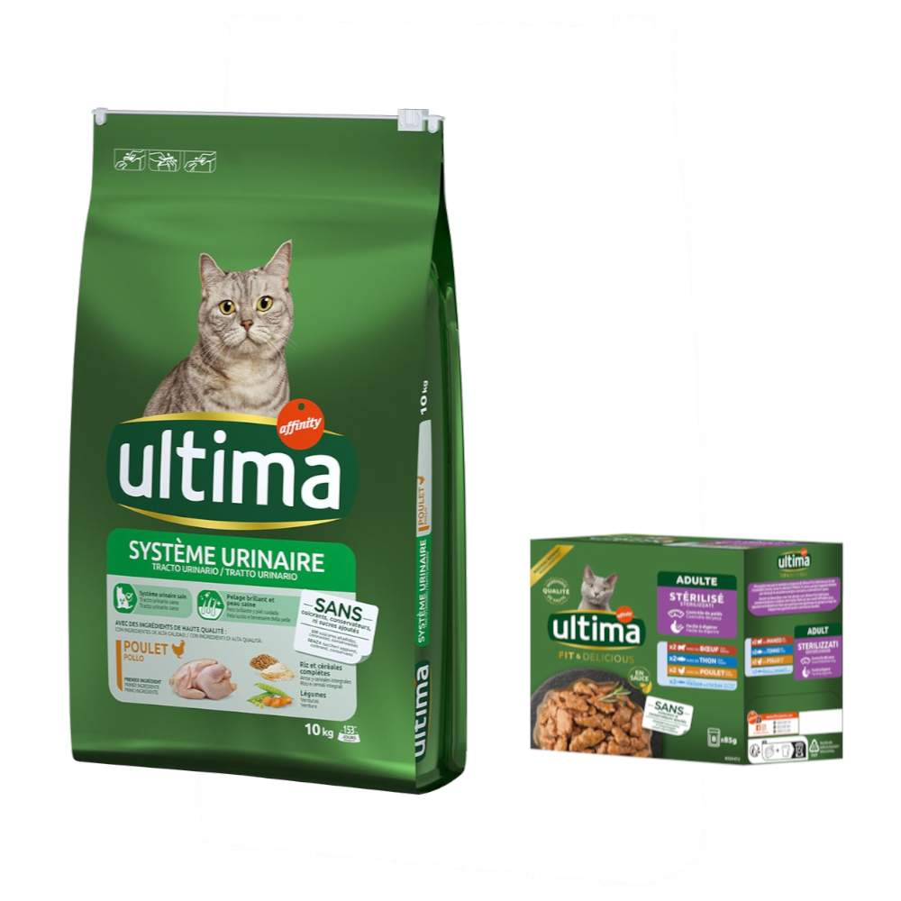 10 kg Ultima Trockenfutter + passendes Nassfutter gratis! - Urinary Tract + 8 x 85 g Sterilized Mix 10 kg Ultima Trockenfutter + passendes Nassfutter gratis! - Urinary Tract + 8 x 85 g Sterilized Mix von Affinity Ultima
