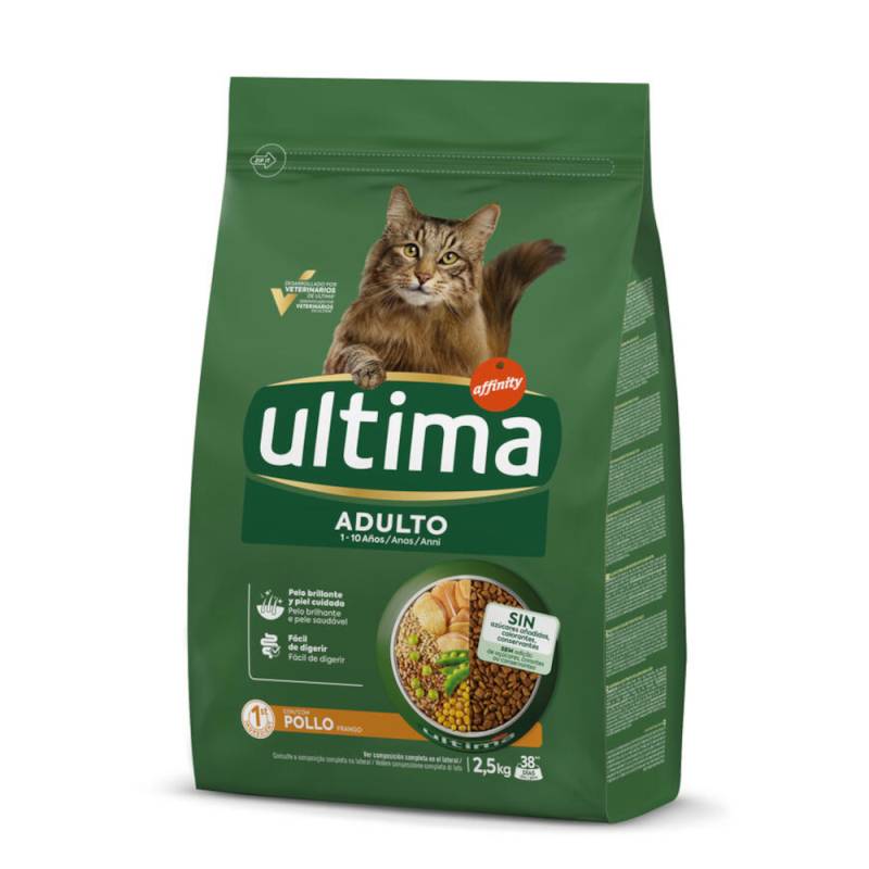 2,5 kg Ultima + 60 g Snacks Gefüllte Häppchen mit Rind gratis! - Sterilized Senior Huhn 2,5 kg Ultima + 60 g Snacks Gefüllte Häppchen mit Rind gratis! - Sterilized Senior Huhn von Affinity Ultima