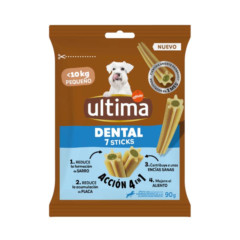 2 + 1 gratis! 3 x Ultima Snacks - 3 x 90 g Dental Sticks Mini von Affinity Ultima