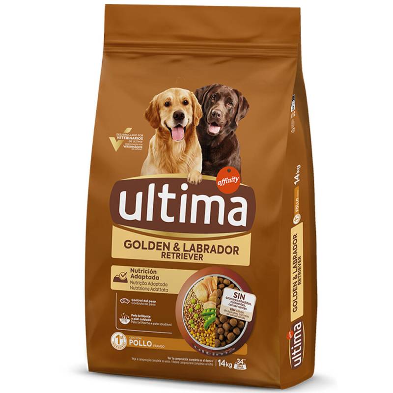 2 kg gratis! 7 kg / 12 kg / 14 kg / 18 kg Ultima - 14 kg Golden & Labrador Retriever Huhn 2 kg gratis! 7 kg / 12 kg / 14 kg / 18 kg Ultima - 14 kg Golden & Labrador Retriever Huhn von Affinity Ultima