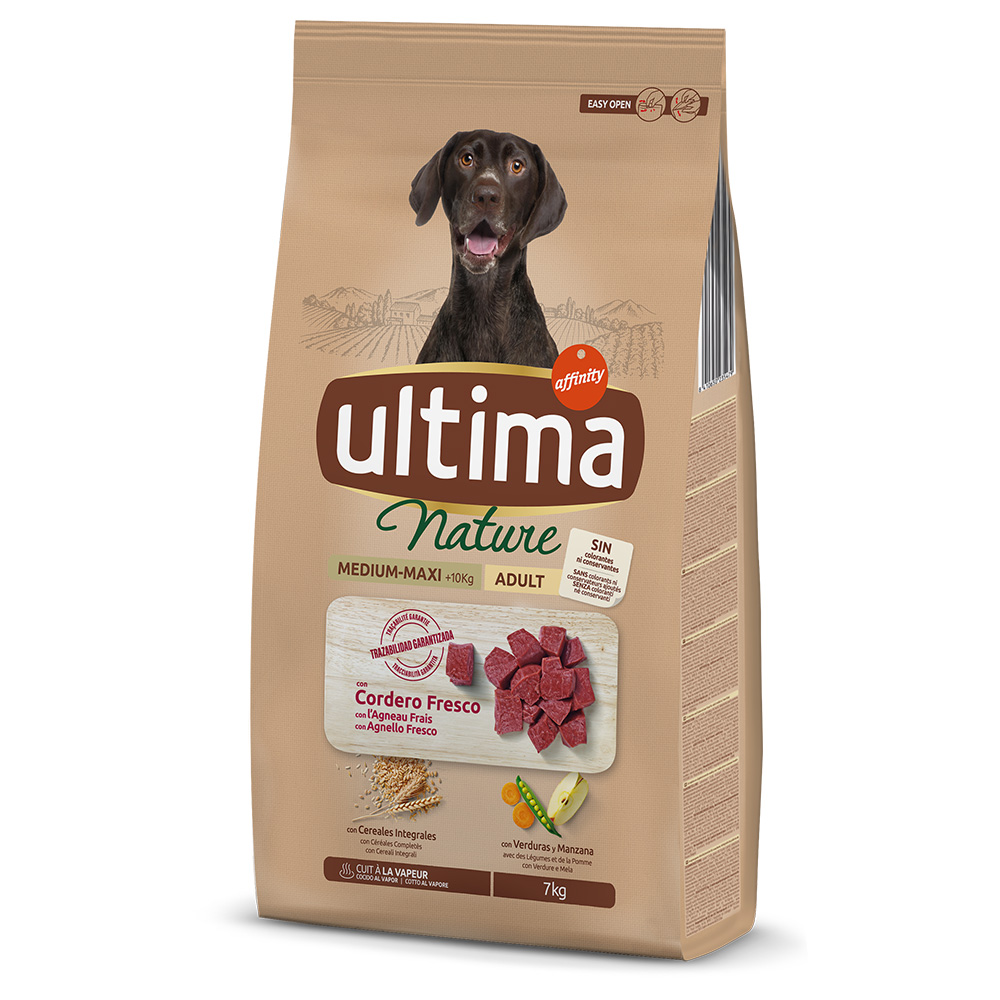2 kg gratis! 7 kg / 12 kg / 14 kg / 18 kg Ultima - 7 kg Nature Medium / Maxi Lamm von Affinity Ultima