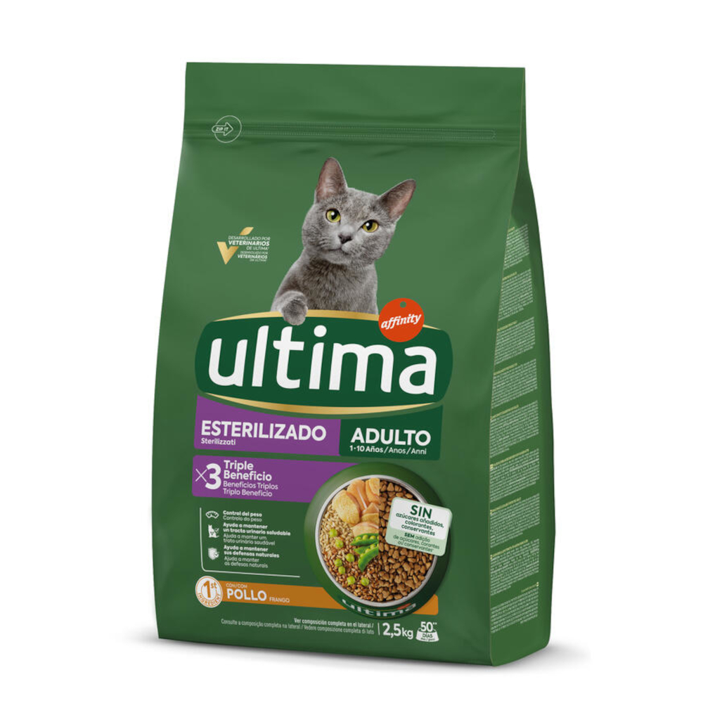 2 x 2,5 kg Ultima zum Sonderpreis! - Sterilized Adult Huhn von Affinity Ultima