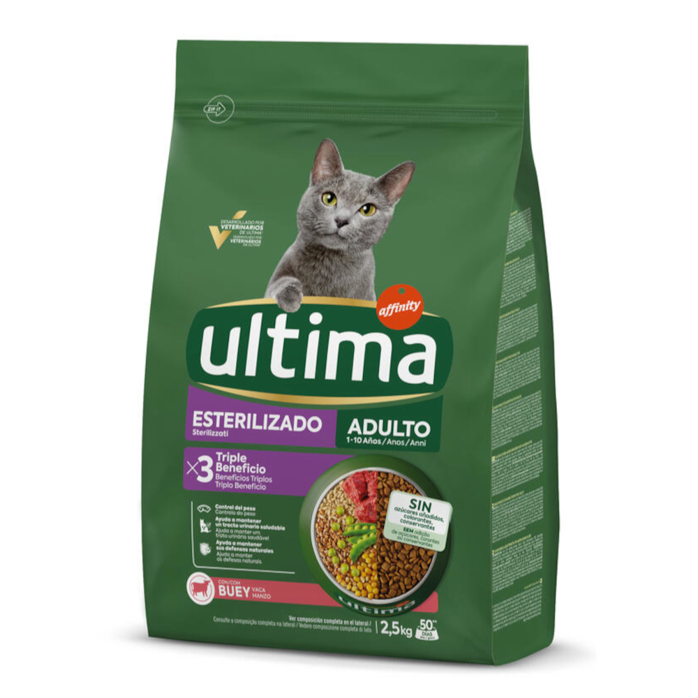 2 x 2,5 kg Ultima zum Sonderpreis! - Sterilized Adult Rind von Affinity Ultima
