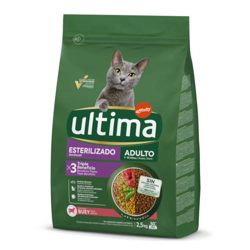 2 x 2,5 kg Ultima zum Sonderpreis! - Sterilized Adult Rind von Affinity Ultima