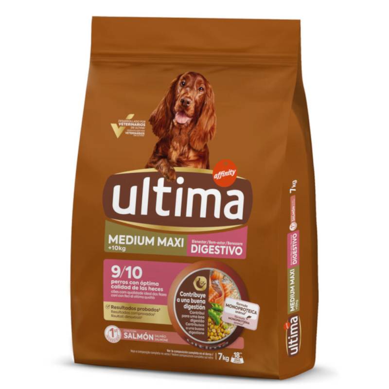 2 x Ultima Trockenfutter für Hunde zum Sonderpreis! - Medium / Maxi Digestive Well-Being Lachs (2 x 7 kg) von Affinity Ultima