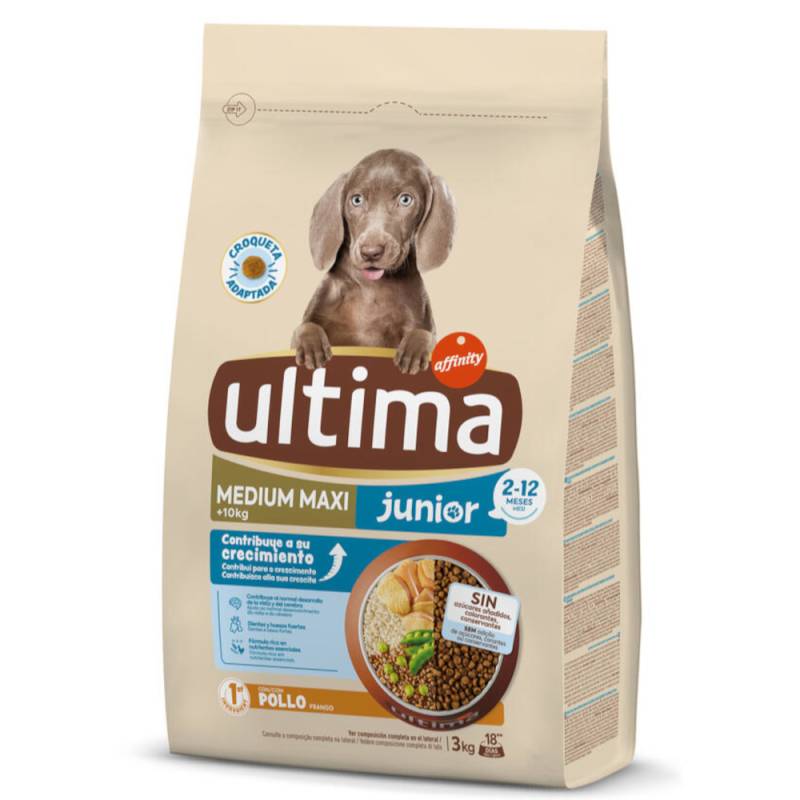 2 x Ultima Trockenfutter für Hunde zum Sonderpreis! - Medium / Maxi Junior Huhn (2 x 3 kg) von Affinity Ultima