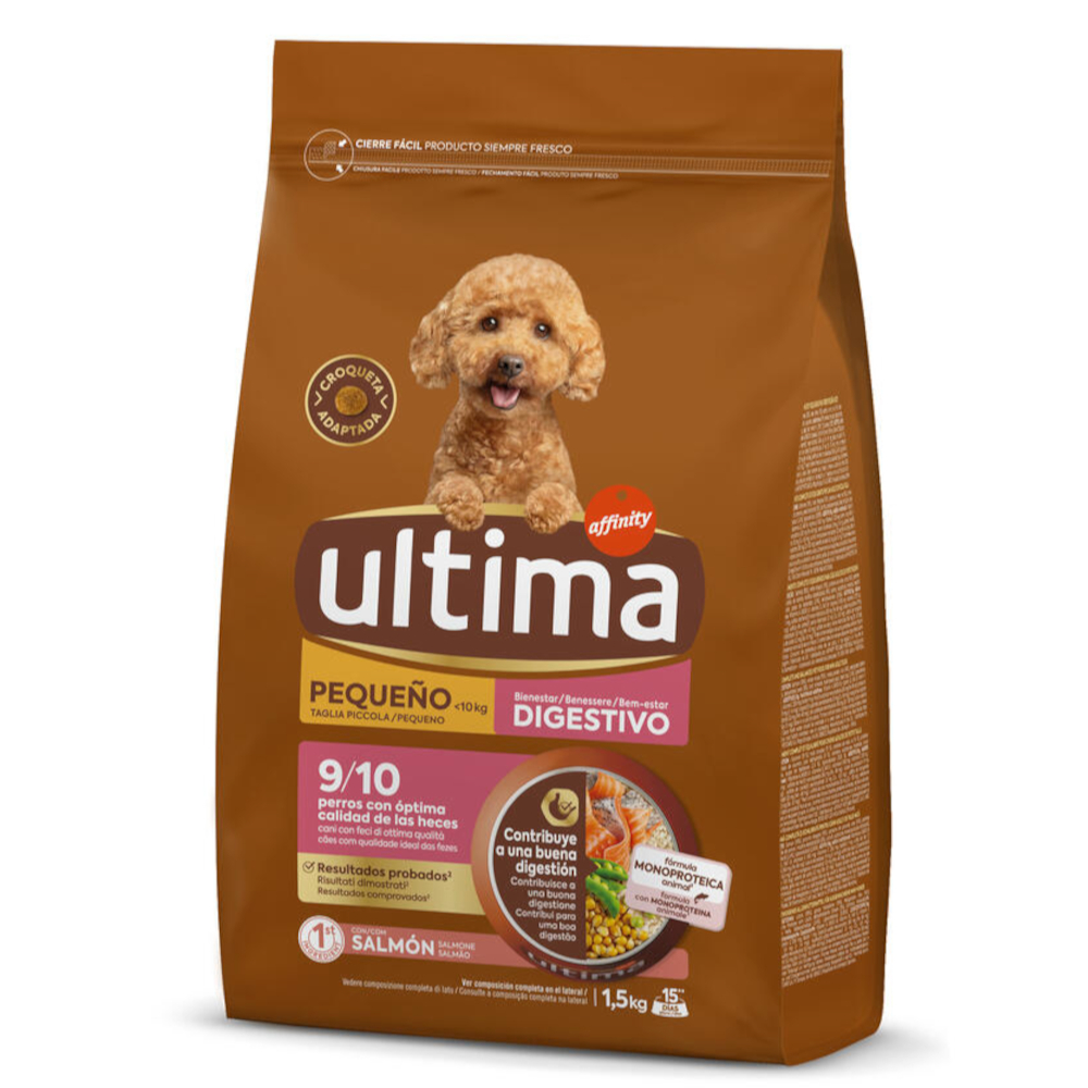 2 x Ultima Trockenfutter für Hunde zum Sonderpreis! - Mini Digestive Well-Being Lachs (2 x 1,5 kg) von Affinity Ultima