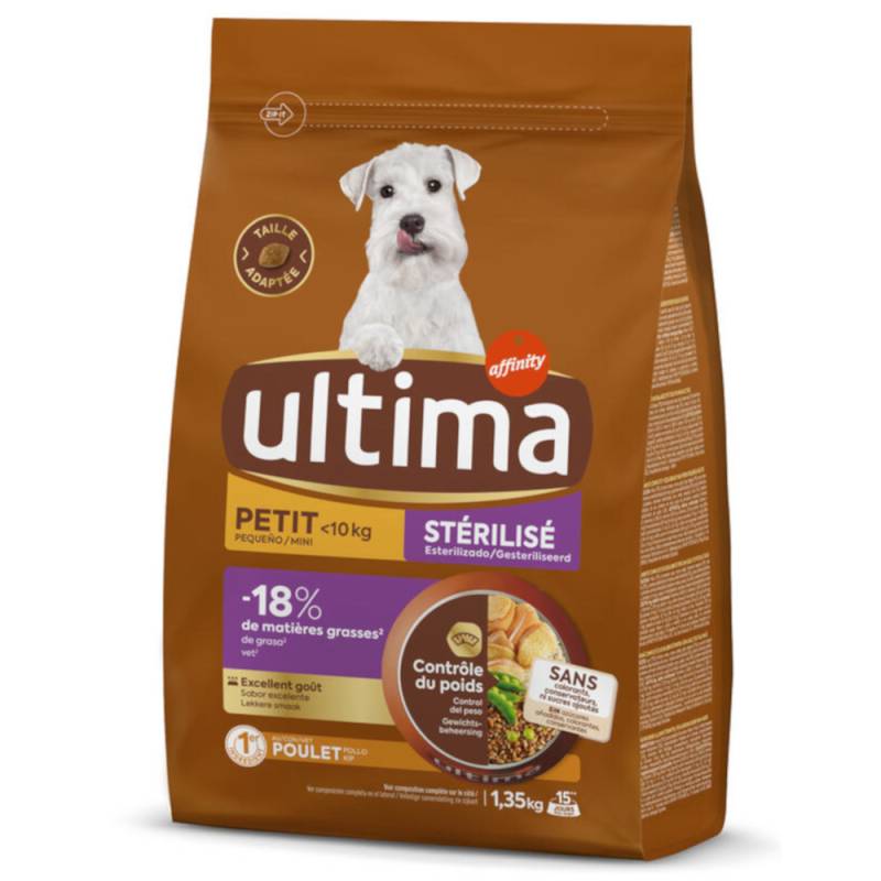 2 x Ultima Trockenfutter für Hunde zum Sonderpreis! - Mini Sterilized Huhn (2 x 1,35 kg) von Affinity Ultima