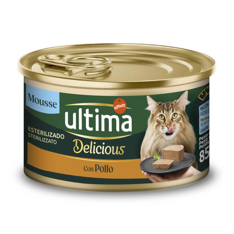 36 + 12 gratis! 48 x 85 g Ultima Delicious Mousse Sterilized - Huhn 36 + 12 gratis! 48 x 85 g Ultima Delicious Mousse Sterilized - Huhn von Affinity Ultima