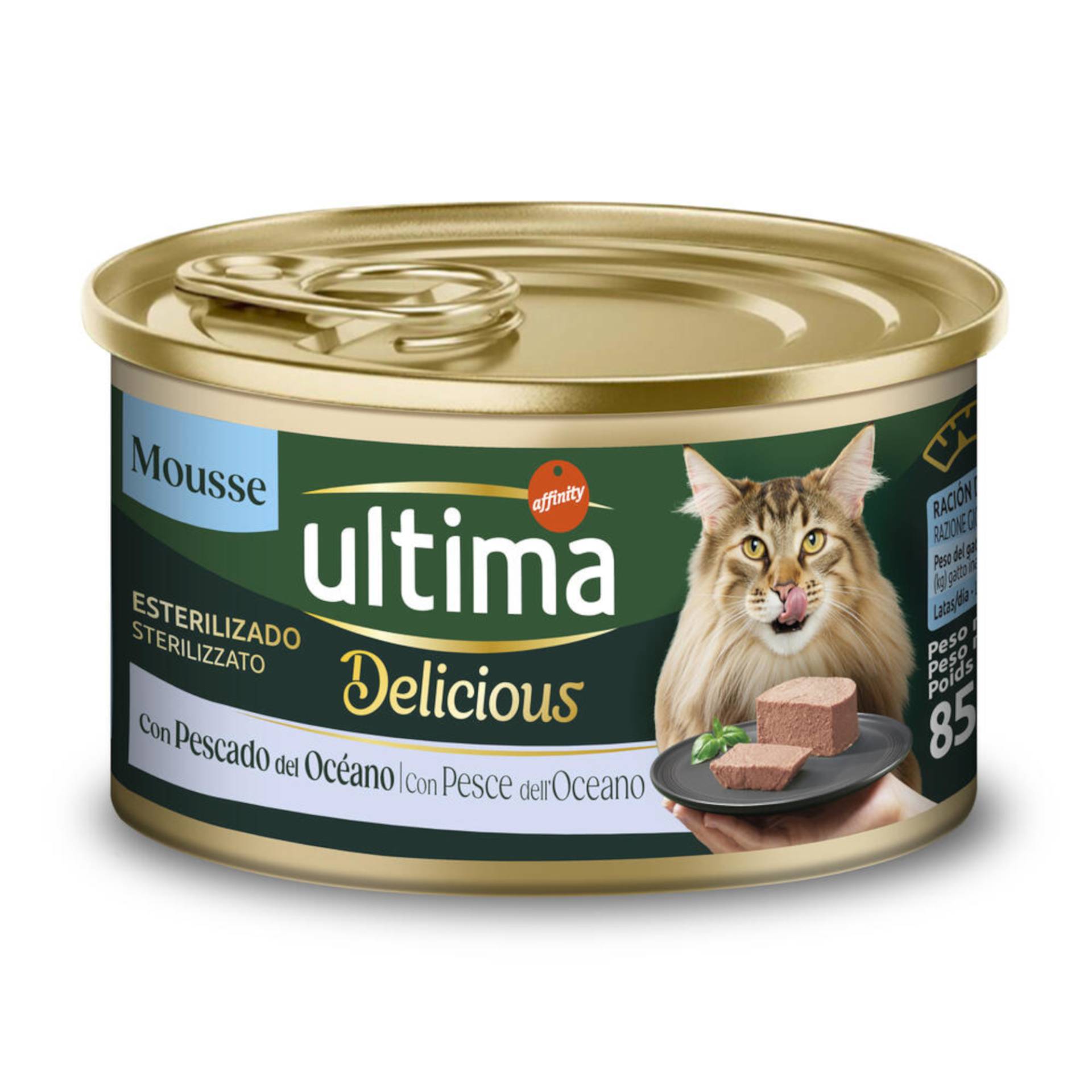 36 + 12 gratis! 48 x 85 g Ultima Delicious Mousse Sterilized - Meeresfisch 36 + 12 gratis! 48 x 85 g Ultima Delicious Mousse Sterilized - Meeresfisch von Affinity Ultima