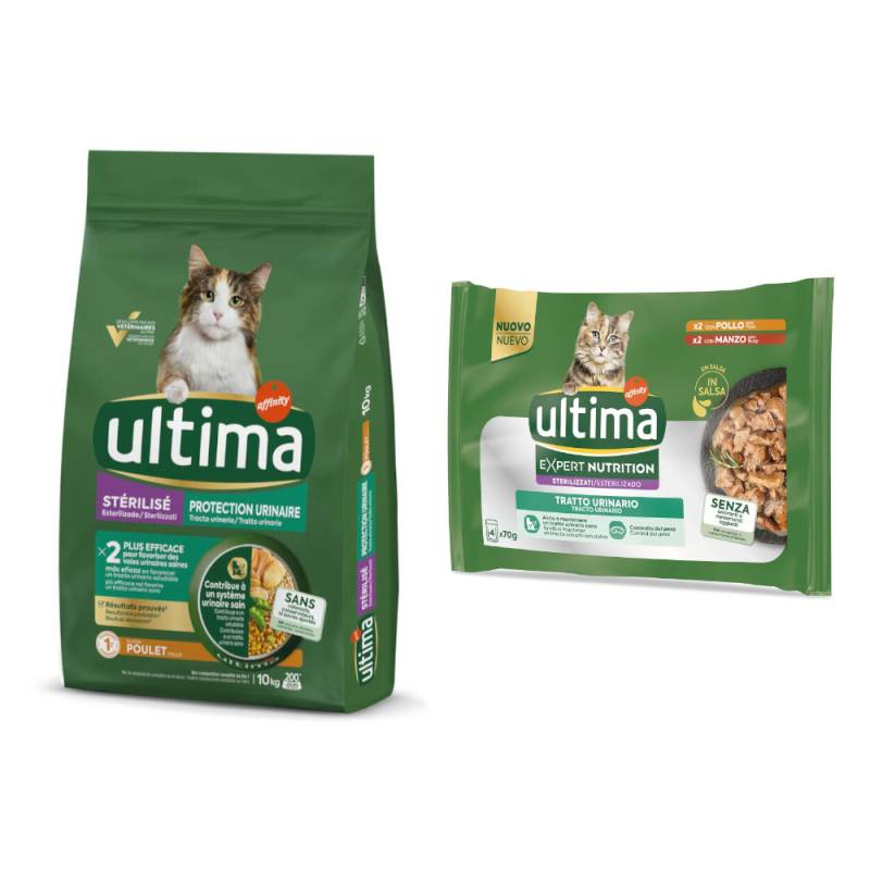 7,5 kg / 10 kg Ultima + passendes Nassfutter gratis! - 10 kg Sterilized Urinary Huhn + 4 x 70 g Expert Nutrition Urinary Huhn & Rind 7,5 kg / 10 kg Ultima + passendes Nassfutter gratis! - 10 kg Sterilized Urinary Huhn + 4 x 70 g Expert Nutrition Urinary Huhn & Rind von Affinity Ultima